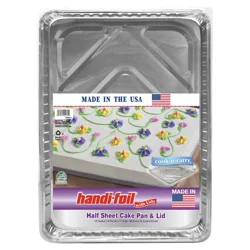 Handi-foil Half Sheet Cake Pan & Lid 1 Each