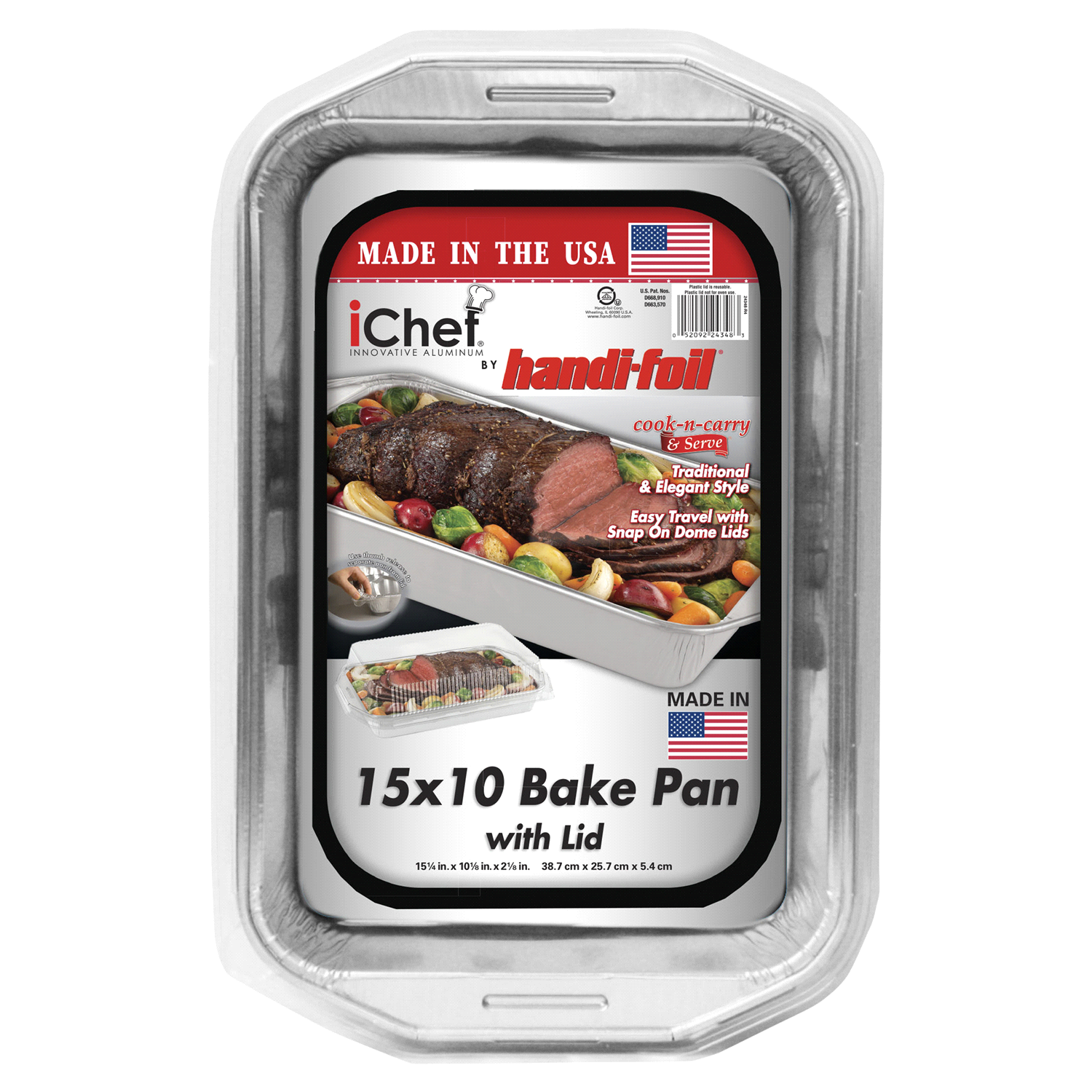 slide 1 of 1, iChef Handi Foil iChef Bake Pan with Lid, 1 ct