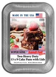 Handi Foil Heavy Duty 13X9 Cake Pans W Lids
