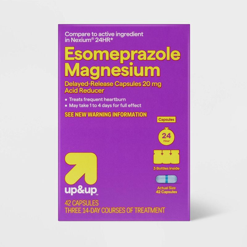 slide 1 of 7, Esomeprazole Acid Reducer Capsules - 42ct - up&up™, 42 ct