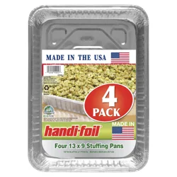 Handi-foil 13 x 9 Stuffing Pans 4 Each