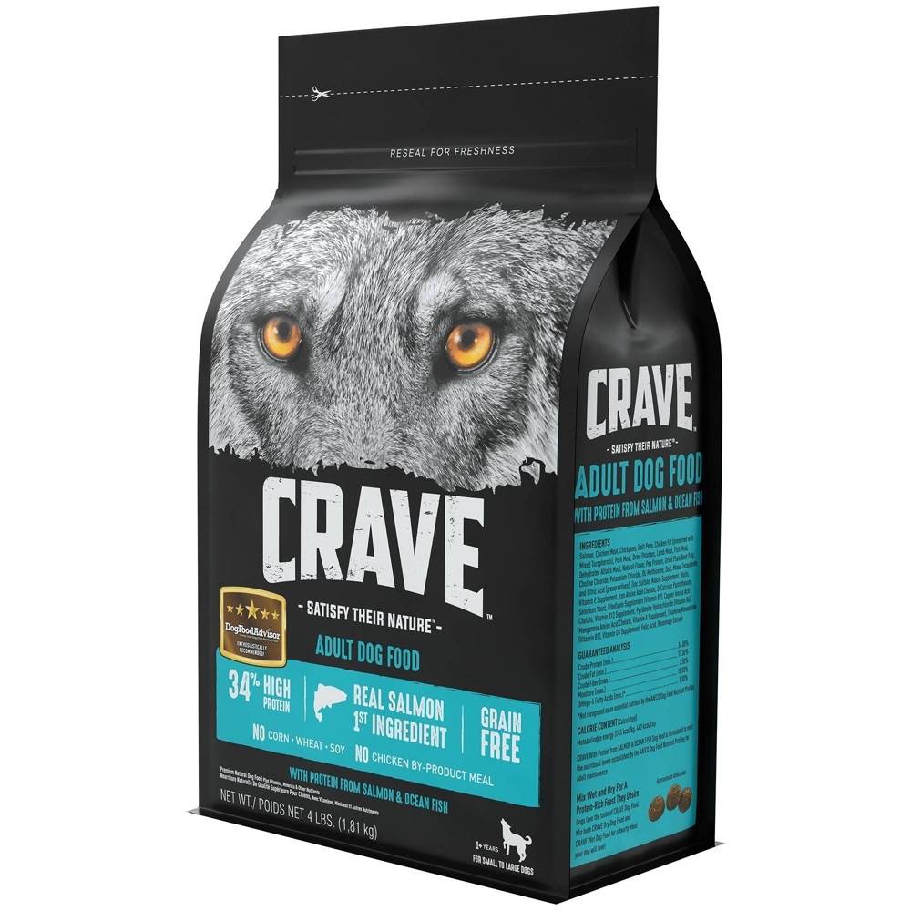 Crave Grain Free High Protein with Protein From Salmon & Ocean Fish ...