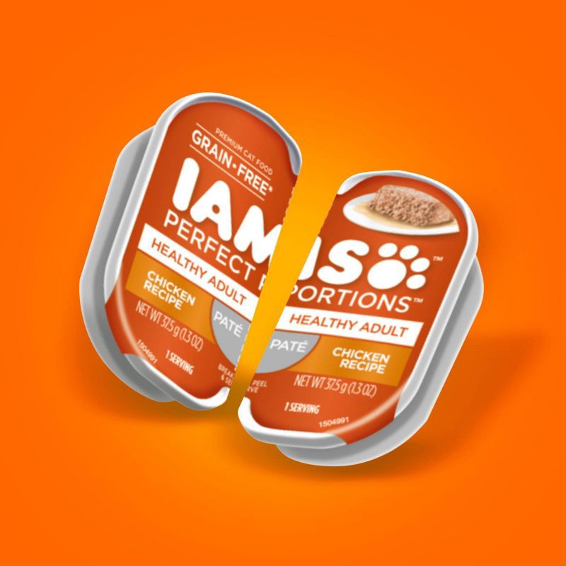 slide 4 of 11, IAMS Healthy Adult Perfect Portions Pate Grain Free Chicken Flavor Wet Cat Food - 2.6oz, 2.6 oz