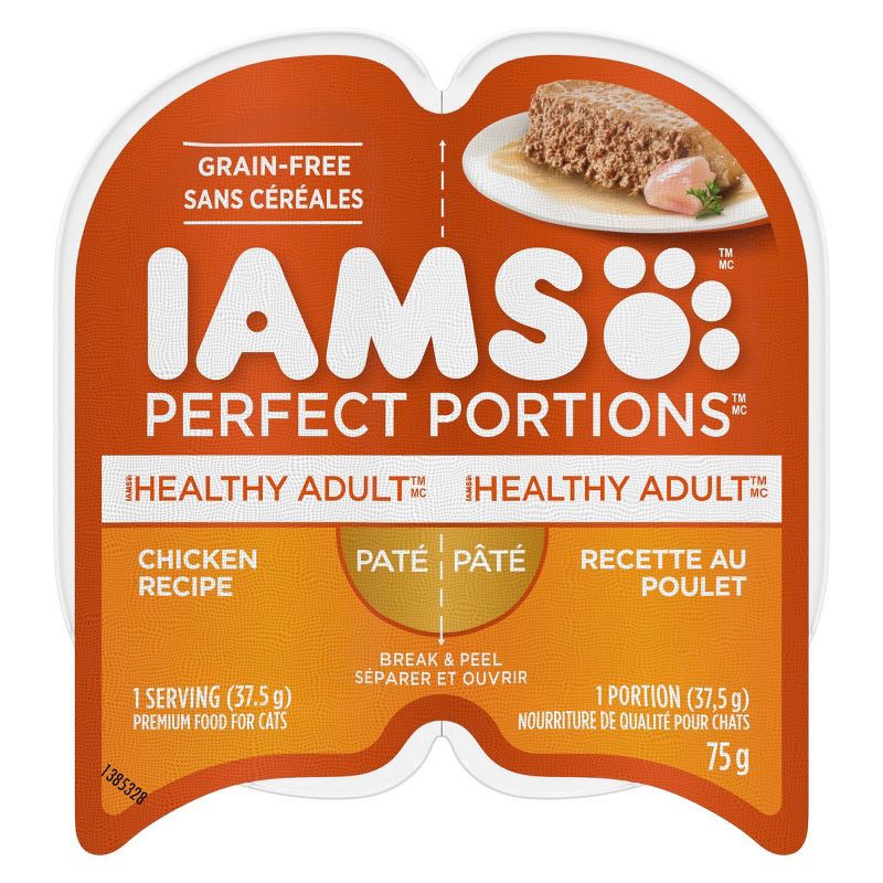 slide 1 of 11, IAMS Healthy Adult Perfect Portions Pate Grain Free Chicken Flavor Wet Cat Food - 2.6oz, 2.6 oz