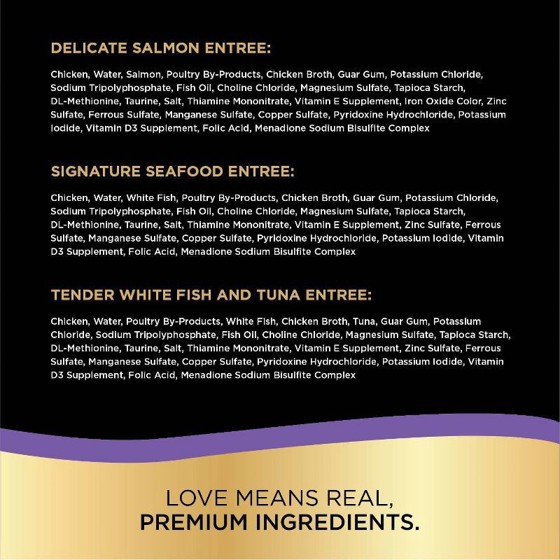 slide 7 of 9, Sheba Perfect Paté Portions In Natural Juices Seafood Premium Adult Wet Cat Food - 2.6oz/24ct Variety Pack, 2.6 oz, 24 ct