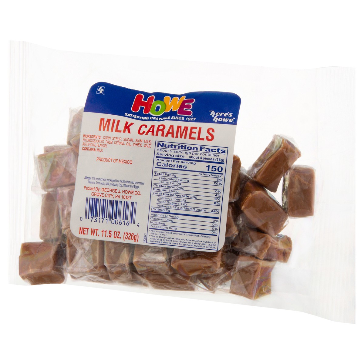 slide 5 of 11, Howe Milk Caramels, 11.5 oz