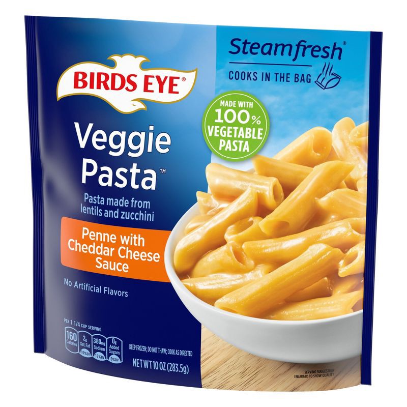 slide 3 of 7, Birds Eye Veggie Pasta Frozen Zucchini Lentil Penne with Cheddar Sauce - 10oz, 10 oz