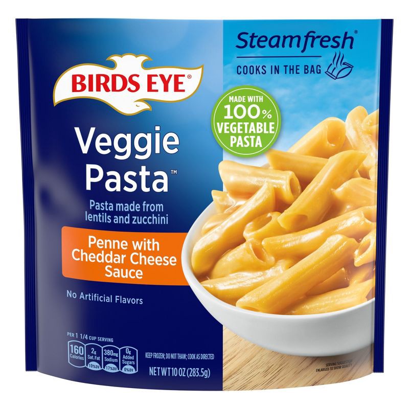 slide 1 of 7, Birds Eye Veggie Pasta Frozen Zucchini Lentil Penne with Cheddar Sauce - 10oz, 10 oz