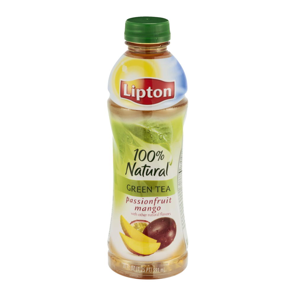 slide 1 of 1, Lipton 100% Natural Green Tea Passionfruit Mango - 20 oz, 20 oz