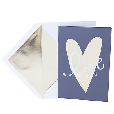 slide 1 of 1, Hallmark Large Gold Foil Heart Signature Valentine's Day Greeting Card, 1 oz