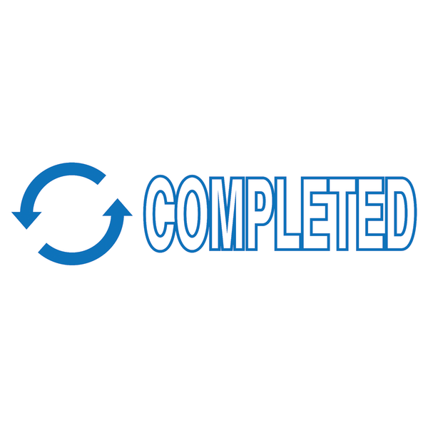 slide 4 of 4, ACCU-STAMP2 Completed Stamp, Blue, 1 ct