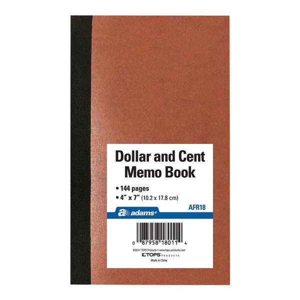 slide 1 of 1, Adams Dollar And Cent Memo Book, 1 ct