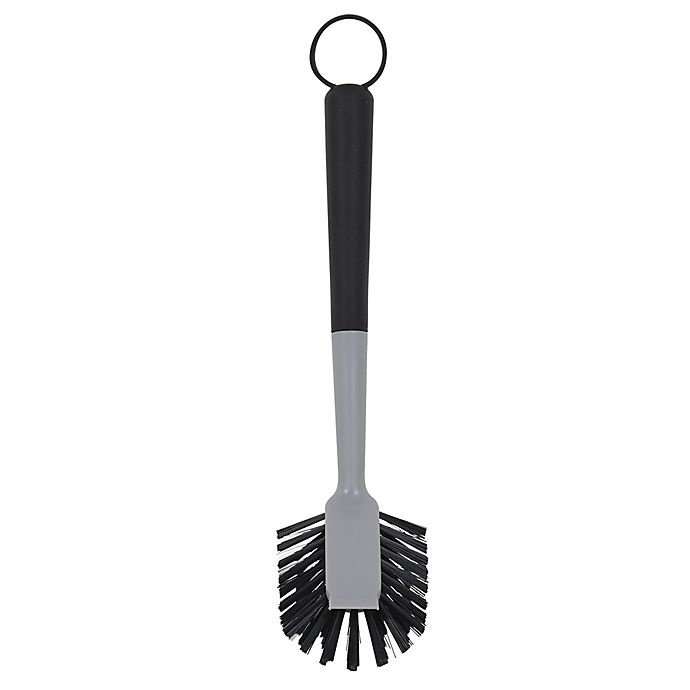 slide 1 of 4, Simply Essential Utility Scrub Brush - Grey, 1 ct