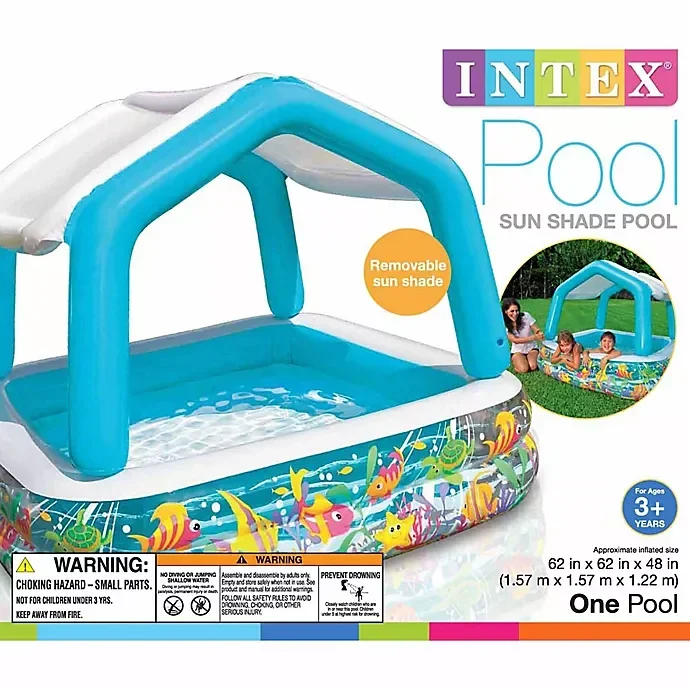 slide 2 of 4, Intex Inflatable Sun Shade Pool, 1 ct