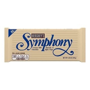 slide 1 of 1, Hershey's Symphony Creamy Milk Chocolate, Almonds & Toffee Chips, 4.4 oz