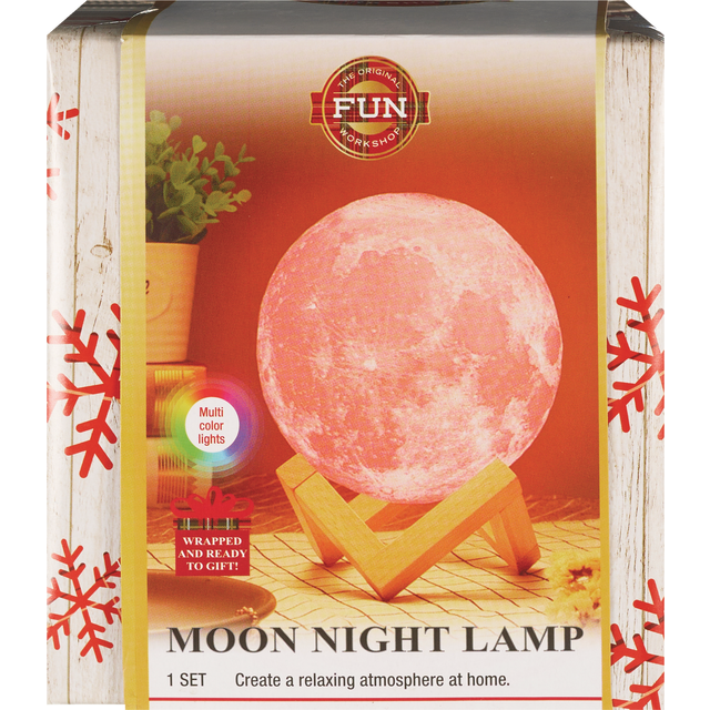 slide 1 of 1, SAMSONICO Moon Night Lamp, 1 ct