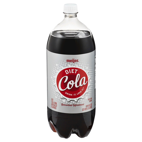slide 1 of 2, Meijer Diet Cola, 2 liter