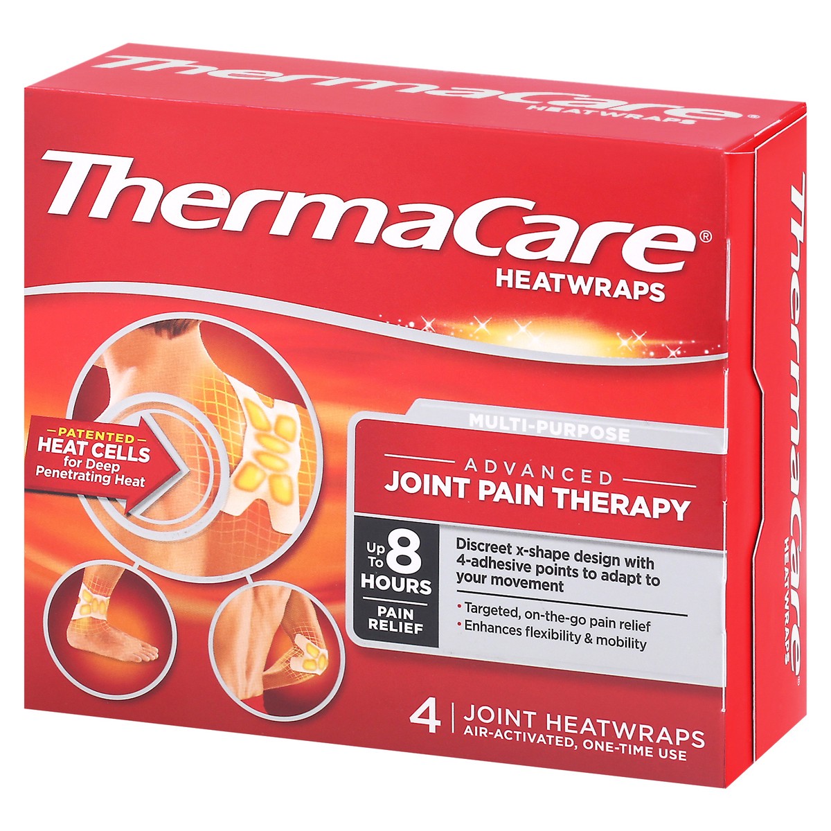 slide 2 of 9, ThermaCare Heatwraps Multipurpose Advanced Joint Pain Therapy 4 ea Box, 4 ct