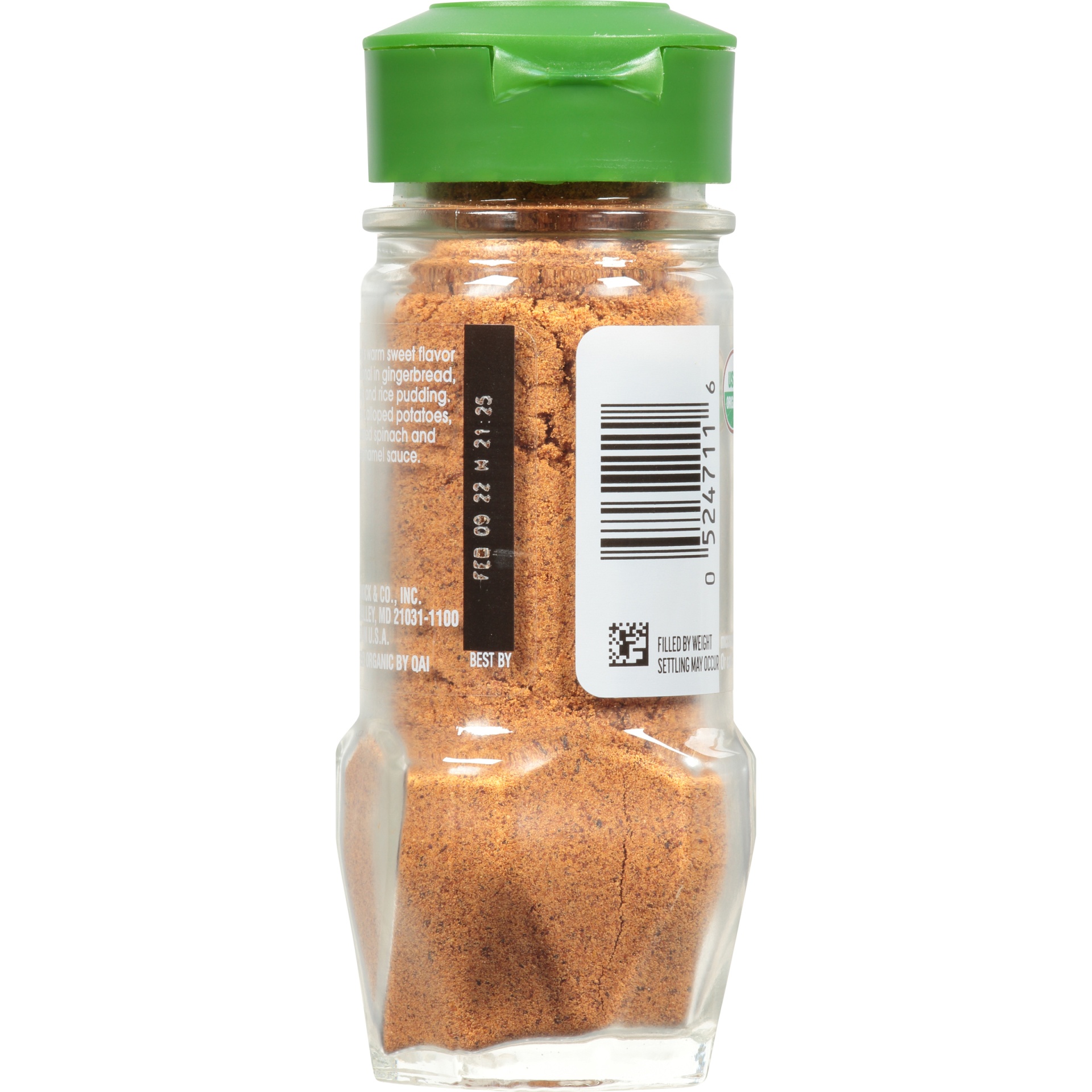 slide 3 of 4, McCormick Gourmet Organic Ground Nutmeg, 1.81 oz