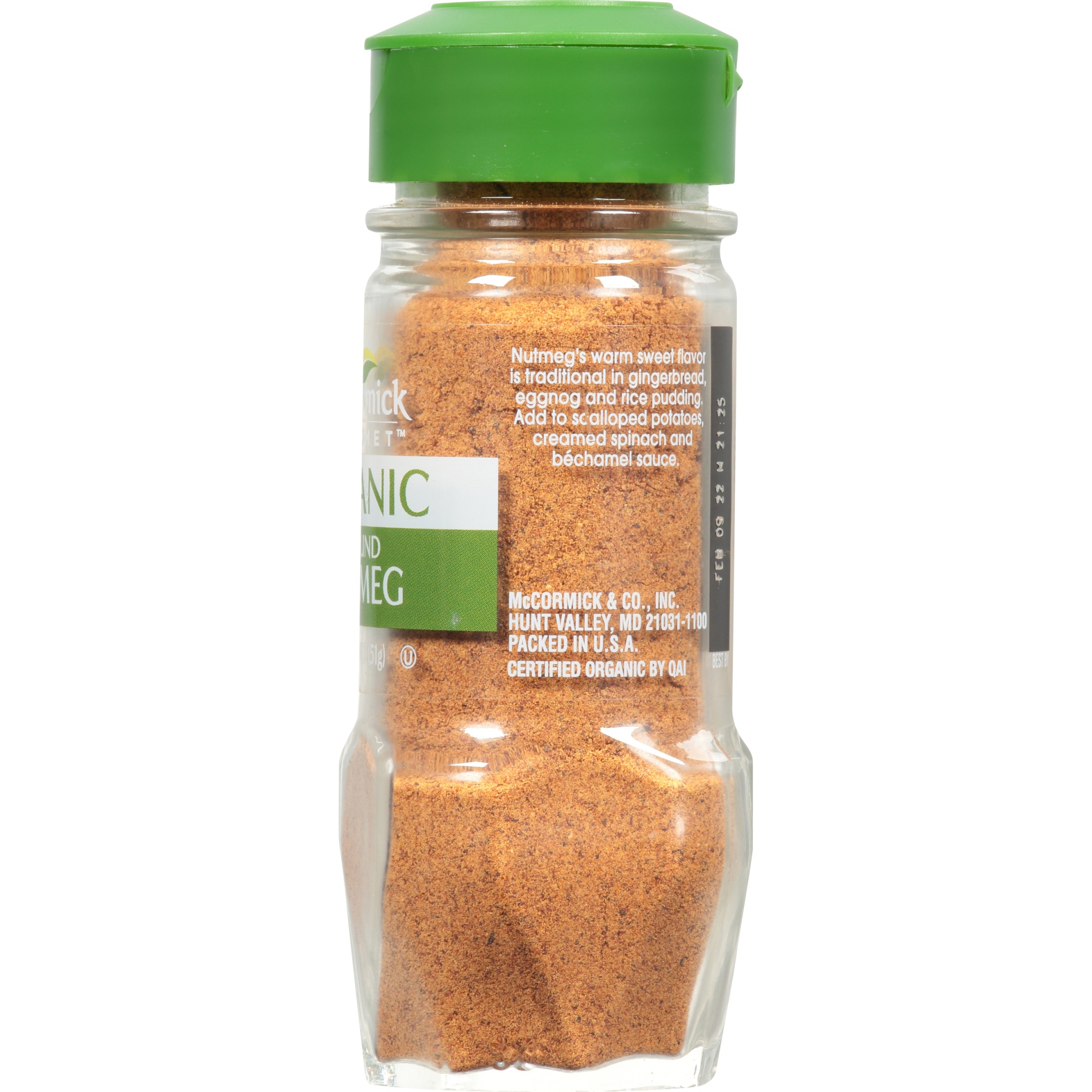 slide 4 of 4, McCormick Gourmet Organic Ground Nutmeg, 1.81 oz