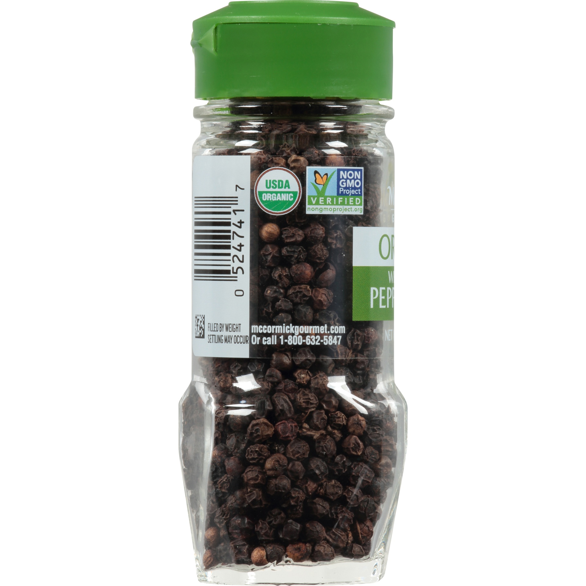 slide 3 of 4, McCormick Gourmet Organic Whole Black Peppercorns, 1.87 oz