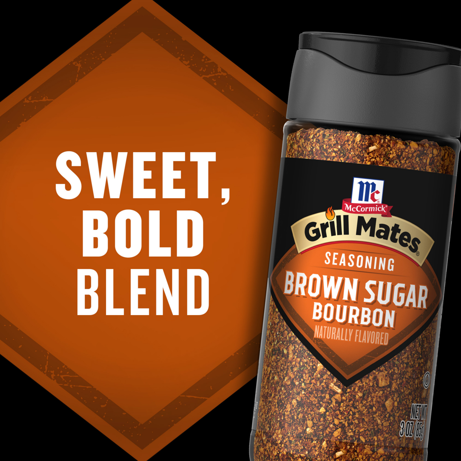 slide 4 of 5, McCormick GRILL MATES Brown Sugar Bourbon Seasoning, 3.0 oz, 3 oz
