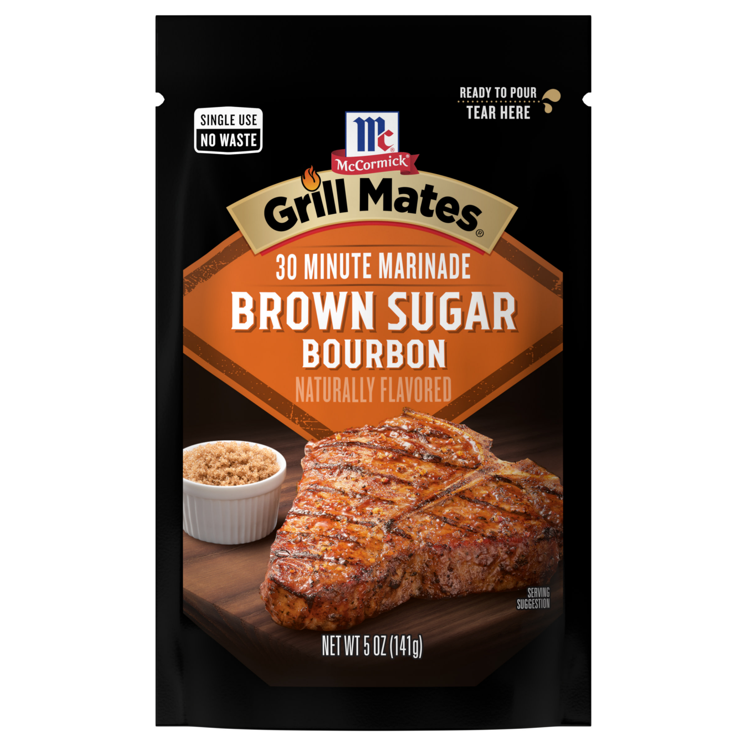 slide 1 of 4, McCormick Brown Sugar Bourbon Single Use Marinade, 5 oz
