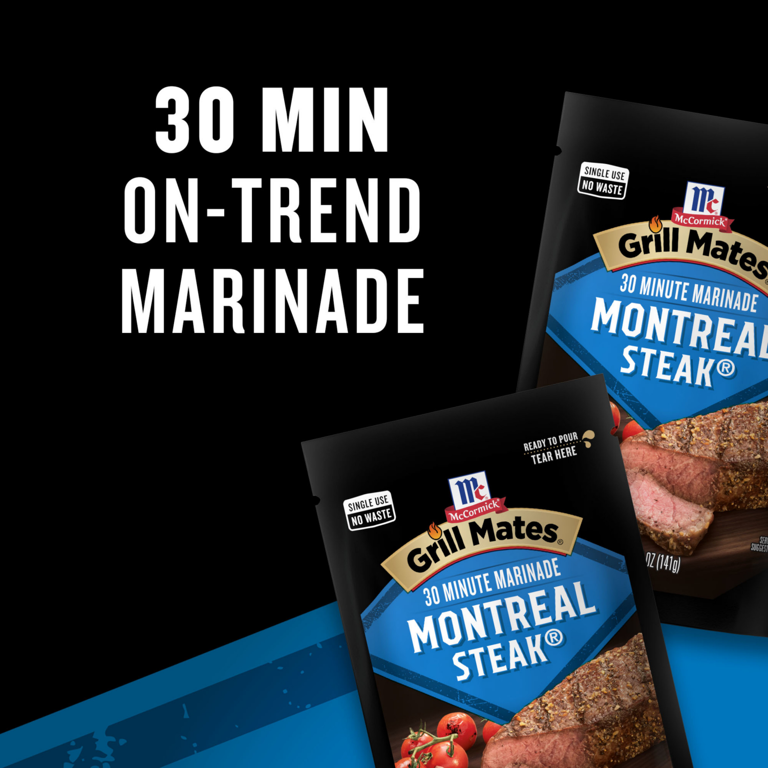slide 7 of 8, McCormick Montreal Steak Single Use Marinade, 5 oz