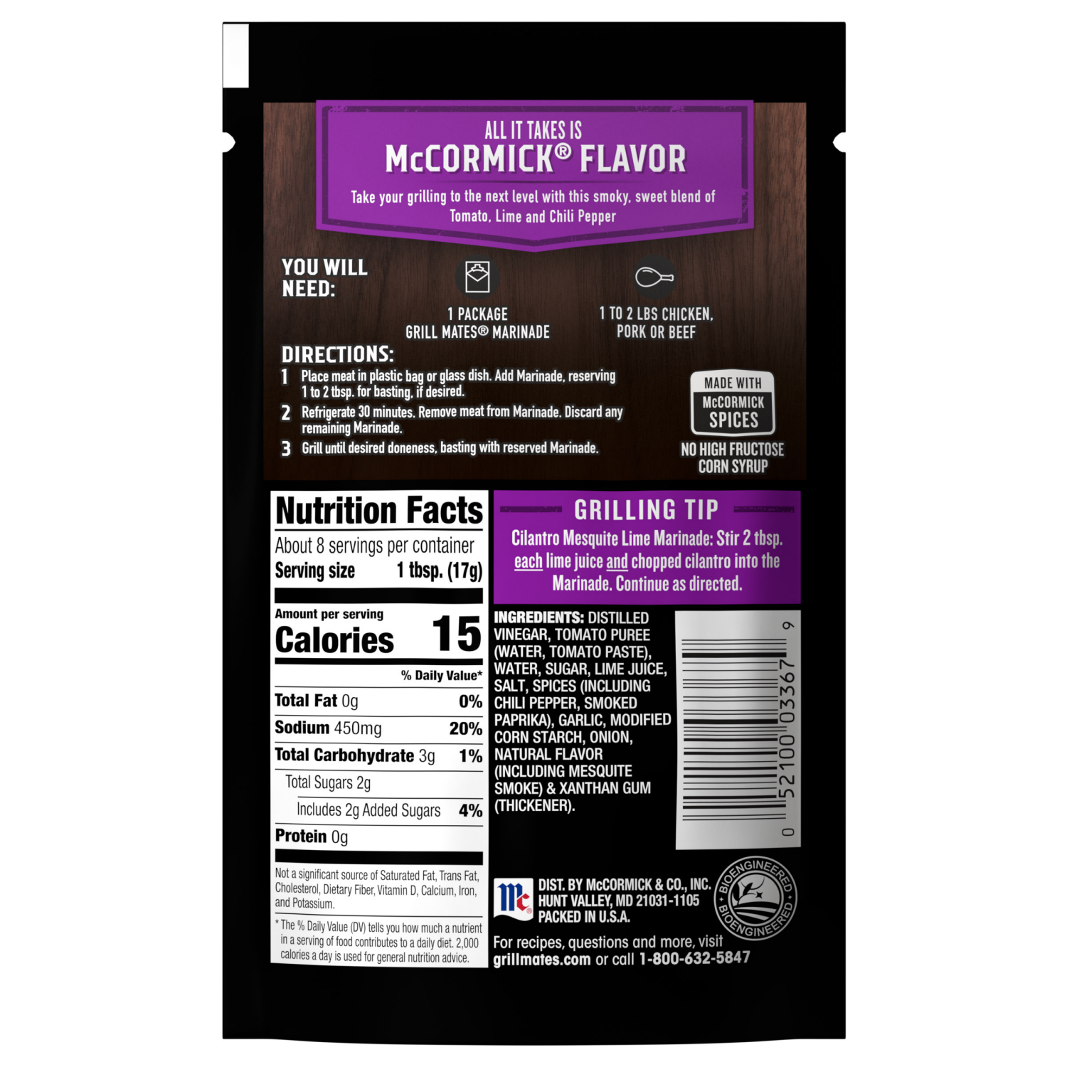 slide 2 of 7, McCormick Smokehouse Mesquite 30 Minute Marinade, 5 oz