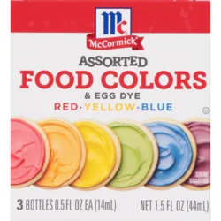 McCormick Assorted Food Colors & Egg Dye, 1.5 fl oz