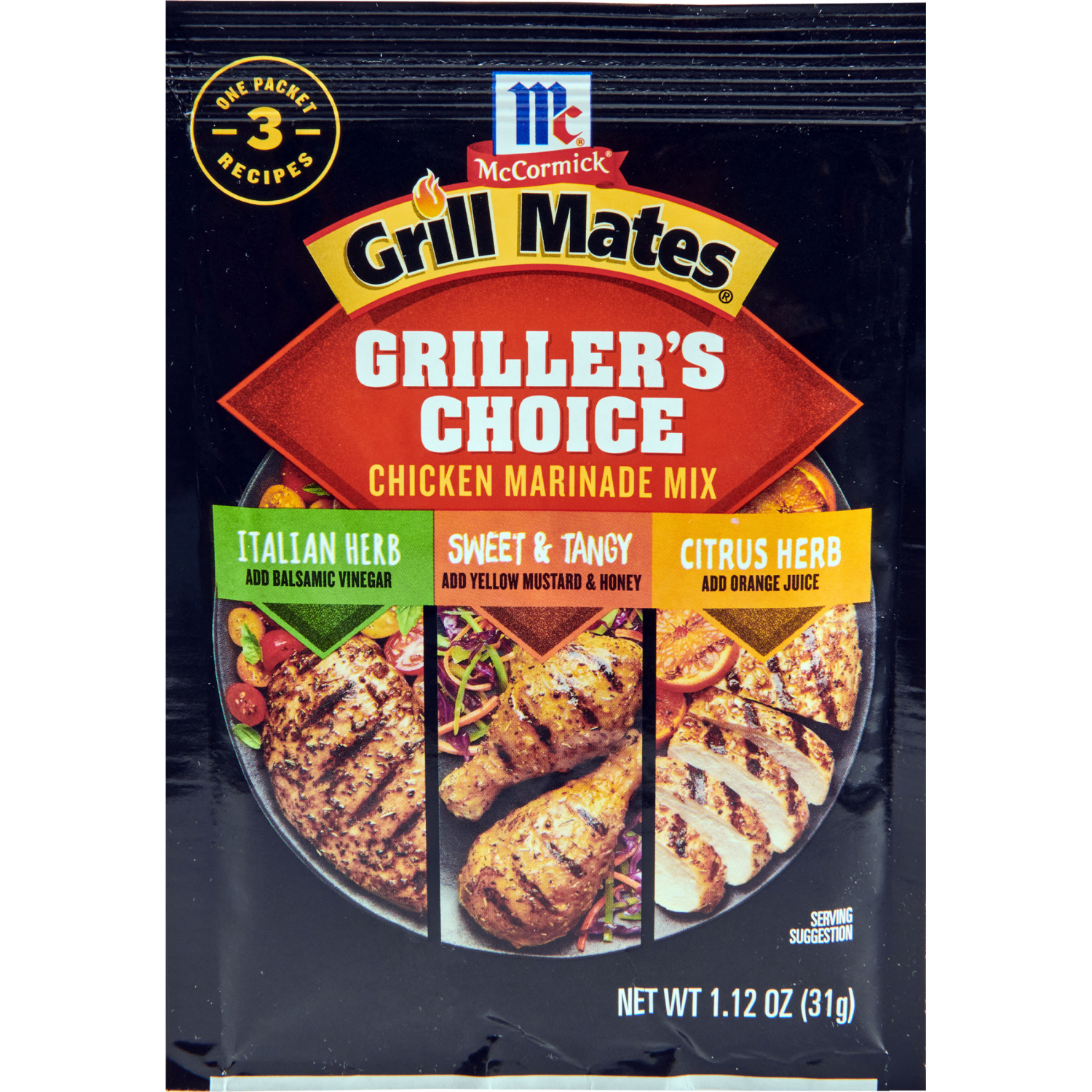 slide 1 of 4, McCormick Grill Mates Griller's Choice Chicken Marinade Mix, 1.12 oz, 1.12 oz