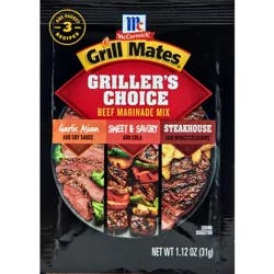 McCormick Grill Mates Griller's Choice Beef Marinade Mix, 1.12 oz