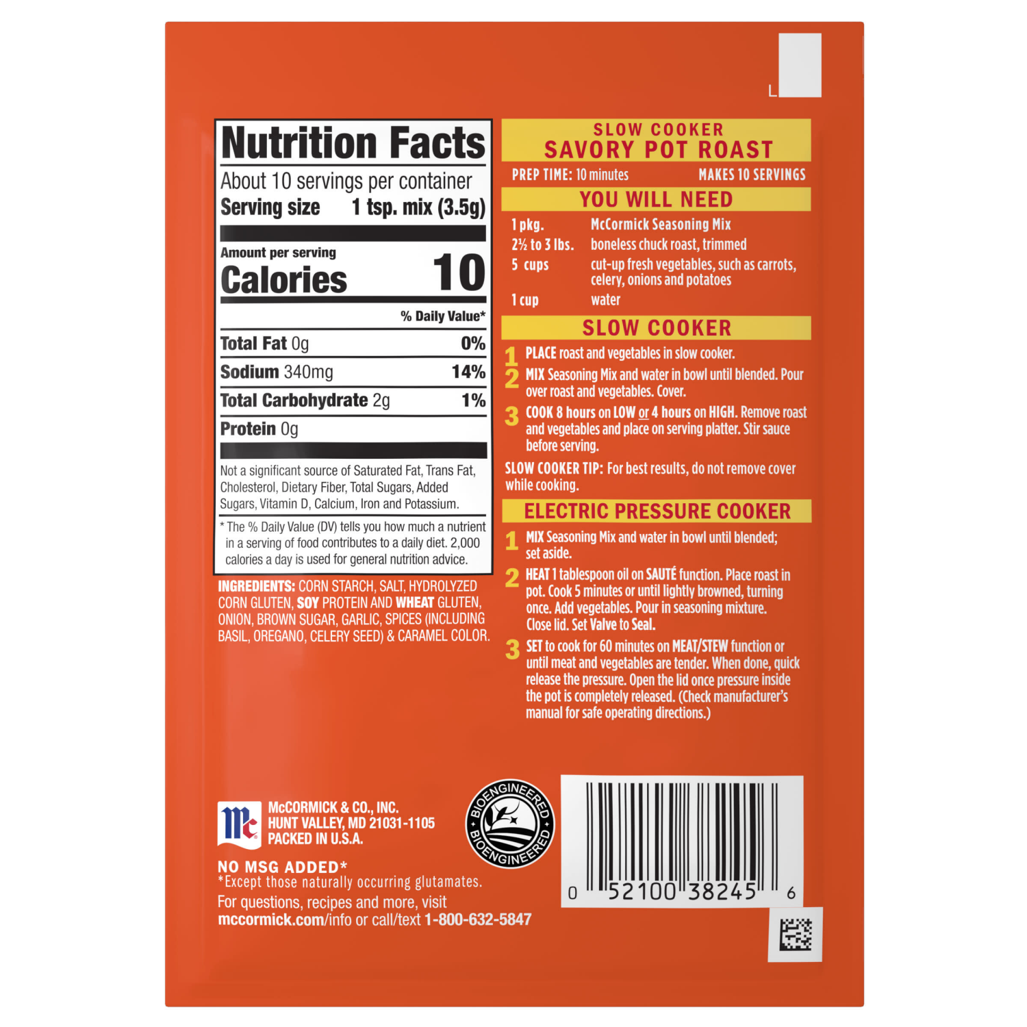 slide 2 of 7, McCormick Savory Pot Roast Seasoning Mix, 1.30 oz