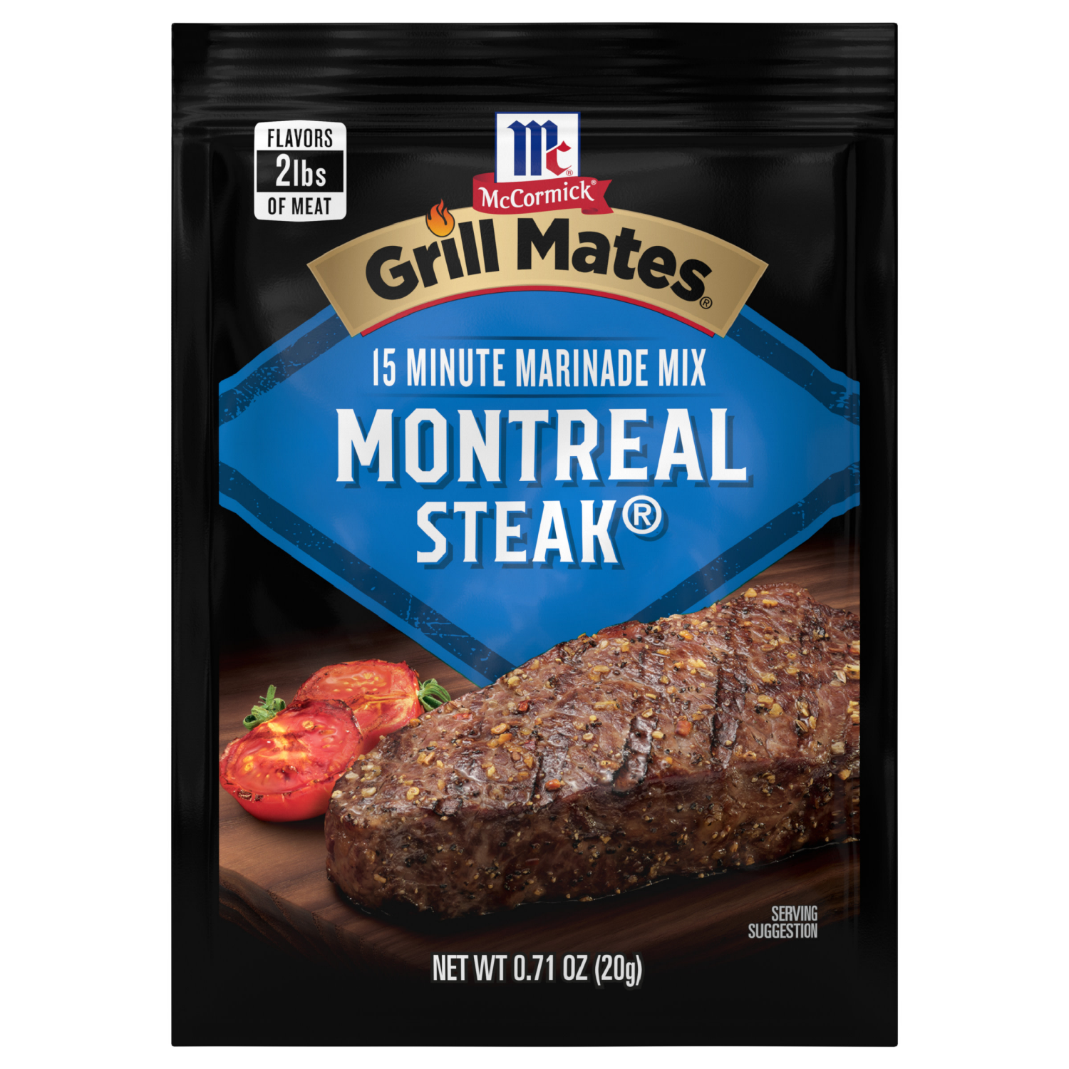 slide 1 of 4, McCormick Montreal Steak Marinade Seasoning Mix, 0.71 oz