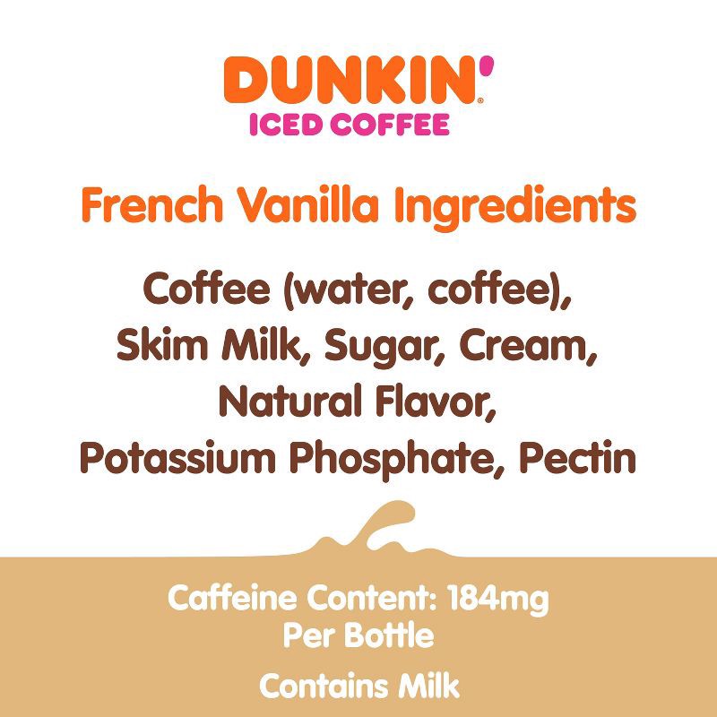 slide 2 of 9, Dunkin' Donuts RTD Dunkin Donuts French Vanilla - 13.7 fl oz Bottle, 13.7 fl oz