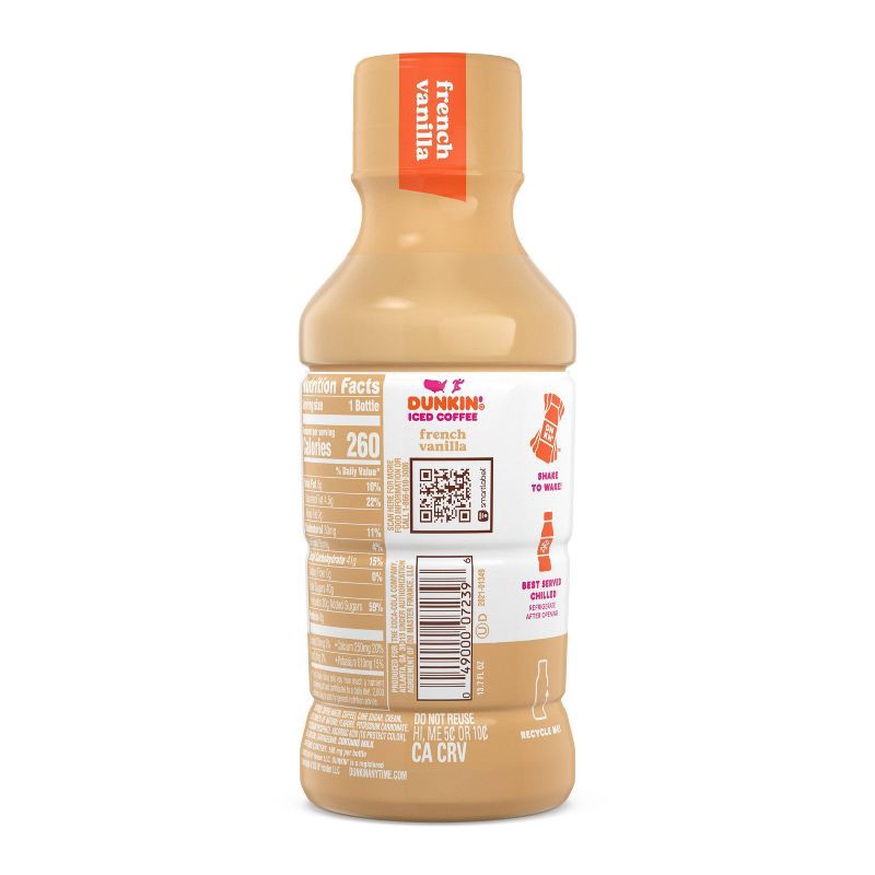 slide 9 of 9, Dunkin' Donuts RTD Dunkin Donuts French Vanilla - 13.7 fl oz Bottle, 13.7 fl oz