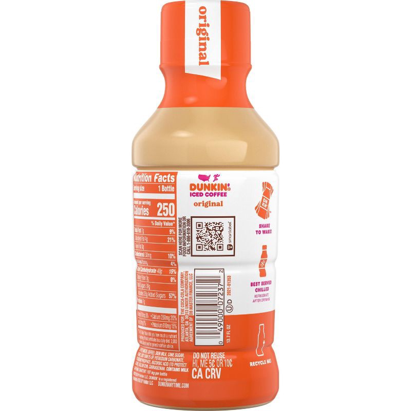 slide 8 of 10, Dunkin' Donuts RTD Dunkin Donuts Original - 13.7 fl oz Bottle, 13.7 fl oz