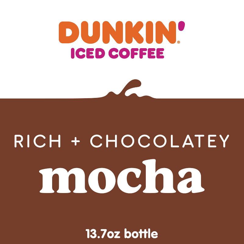 slide 3 of 8, Dunkin' Donuts RTD Dunkin Donuts Mocha - 13.7 fl oz Bottle, 13.7 fl oz