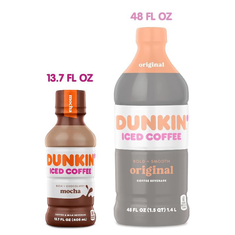 slide 4 of 8, Dunkin' Donuts RTD Dunkin Donuts Mocha - 13.7 fl oz Bottle, 13.7 fl oz