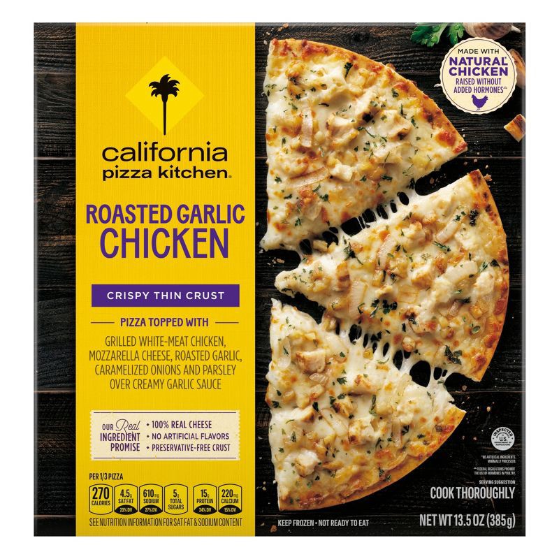 slide 1 of 10, California Pizza Kitchen Garlic Chicken Frozen Thin Crust Pizza - 13.5oz, 13.5 oz