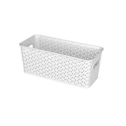 Y-Weave Half Medium Decorative Storage Basket White - Brightroom™: Polypropylene, 5.2 Volume, 13 Inch Cube Compatible