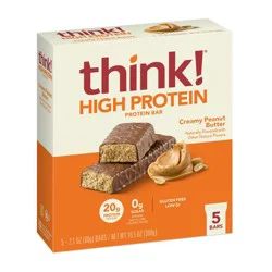 think! Creamy Peanut Butter High Protein Bars - 20g Protein - 10.5oz/5ct