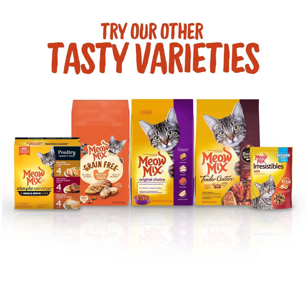 slide 8 of 8, Meow Mix Simple Servings Seafood In Sauce Wet Cat Food - 1.3oz/24ct Variety Pack, 1.3 oz, 24 ct