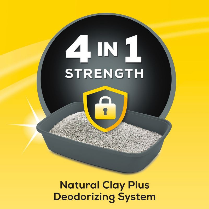 slide 4 of 9, Purina Tidy Cats 4-in-1 Strength Clumping and Low Dust Scoop Cat & Kitty Litter for Odor Control - 35lbs, 35 lb