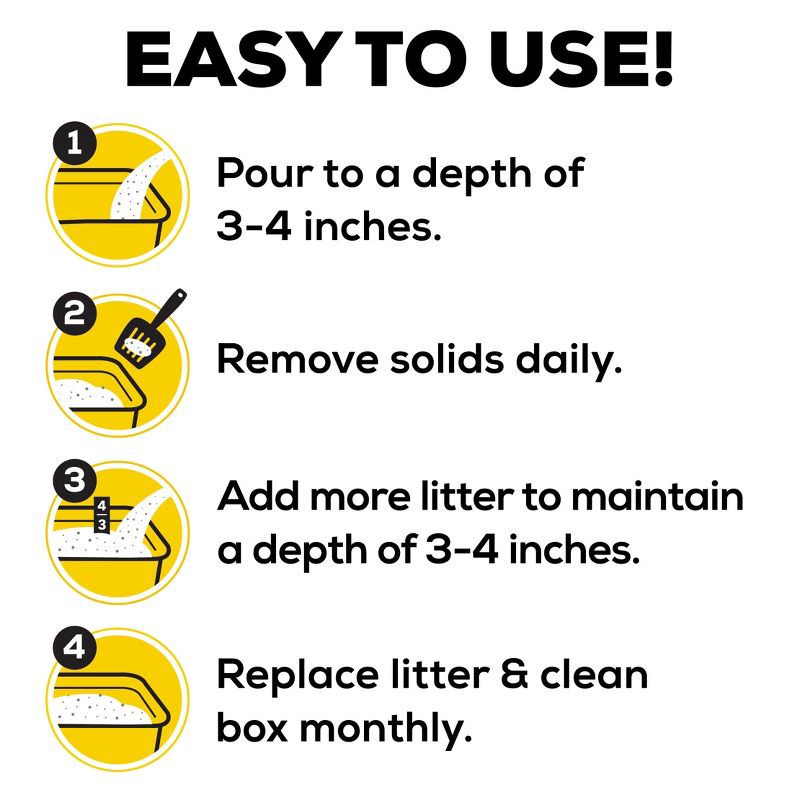 slide 5 of 9, Purina Tidy Cats 4-in-1 Strength Clumping and Low Dust Scoop Cat & Kitty Litter for Odor Control - 35lbs, 35 lb