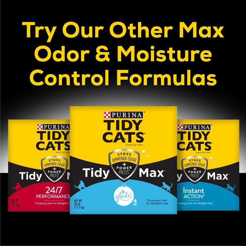 slide 8 of 9, Purina Tidy Cats 4-in-1 Strength Clumping and Low Dust Scoop Cat & Kitty Litter for Odor Control - 35lbs, 35 lb