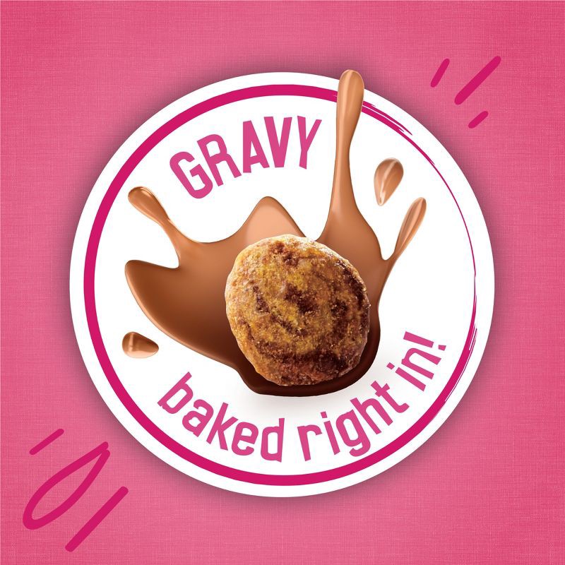 slide 4 of 13, Purina Friskies Gravy Swirlers with Flavors of Chicken, Salmon & Gravy Adult Complete & Balanced Dry Cat Food - 16lbs, 16 lb