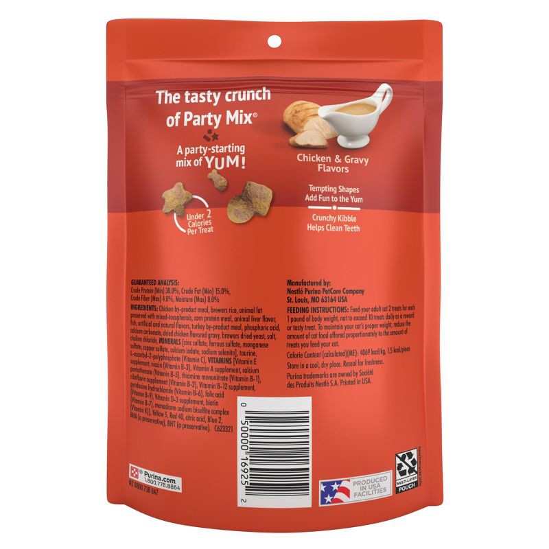 slide 2 of 11, Purina Friskies Party Mix Chicken Gravy-Licious Crunch Crunchy Cat Treats - 6oz, 6 oz