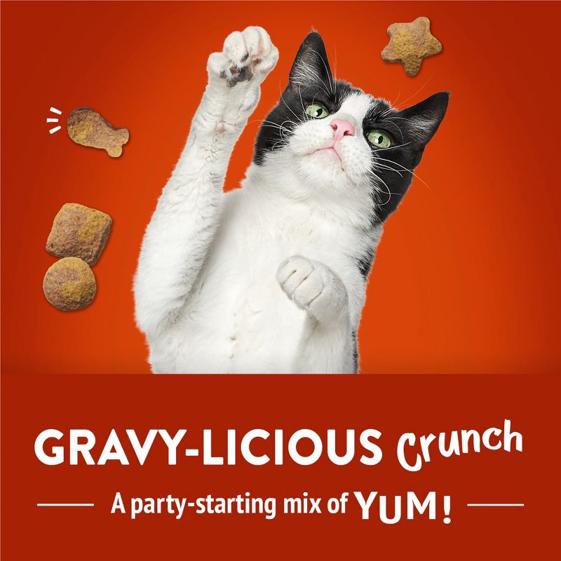 slide 3 of 11, Purina Friskies Party Mix Chicken Gravy-Licious Crunch Crunchy Cat Treats - 6oz, 6 oz