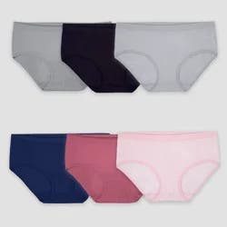 Fruit of the Loom Women's 6pk Seamless Hipster Underwear - Colors May Vary 6